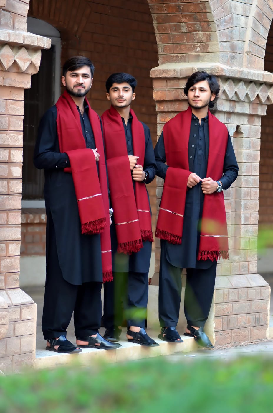 Men Wool Maroon color Shawl by Designer Shawl.